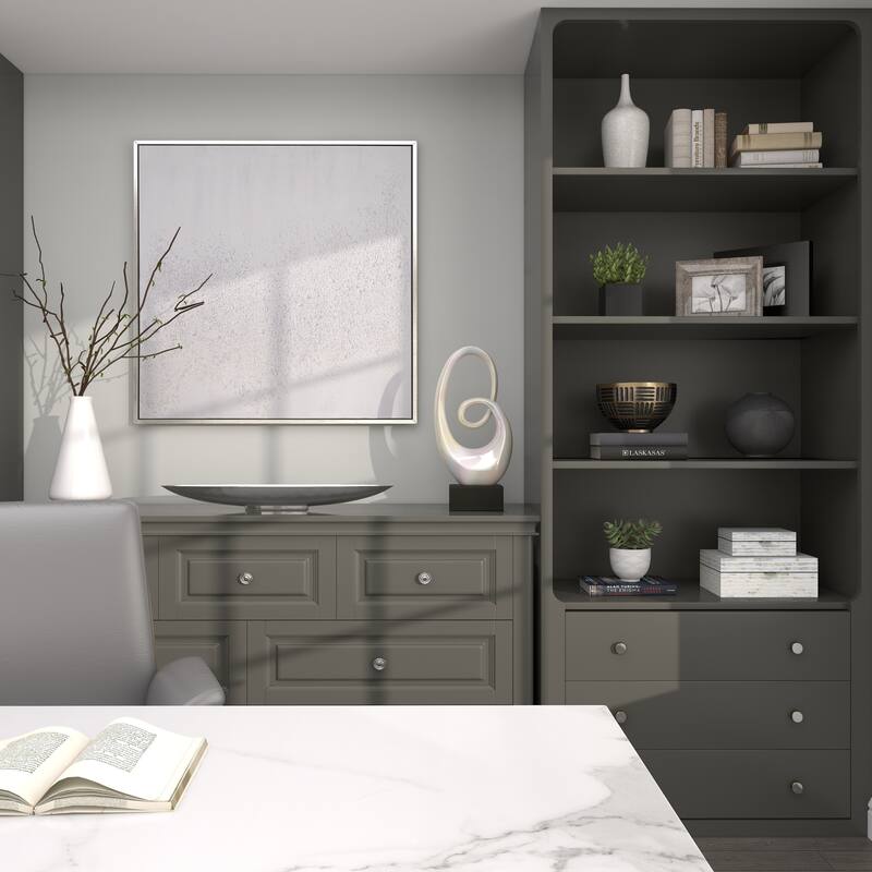 Silver Aluminum Metal Living Room Decor Tray