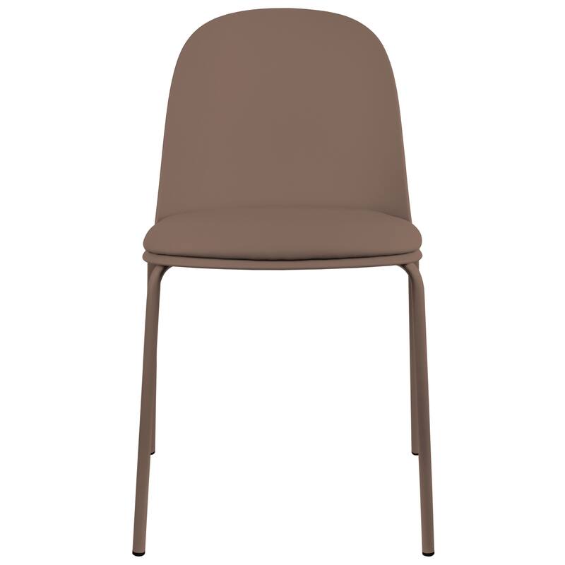 Set of 2 Plastic Dining Chairs Padded Seat Cushion For Kitchen Outdoor Patio Office Waiting Room Breakroom Guest