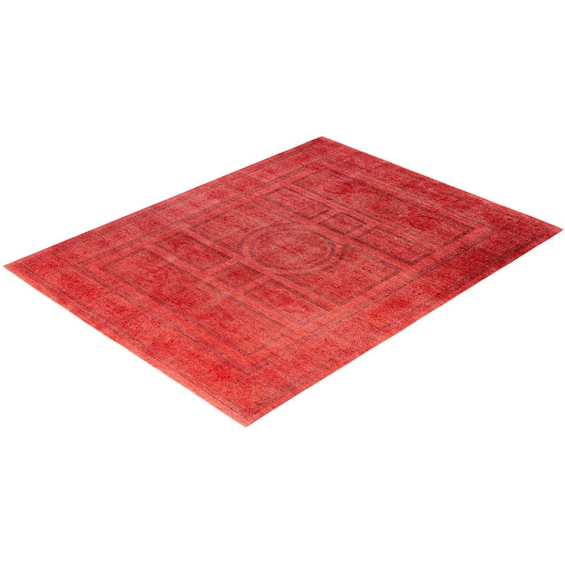 Overdyed One-of-a-Kind Hand-Knotted Area Rug - Pink - 9' 2" x 11' 9"