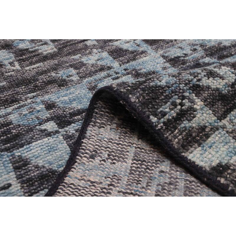 ECARPETGALLERY Hand-knotted Opulence Light Blue Wool Rug - 2'4 x 8'3