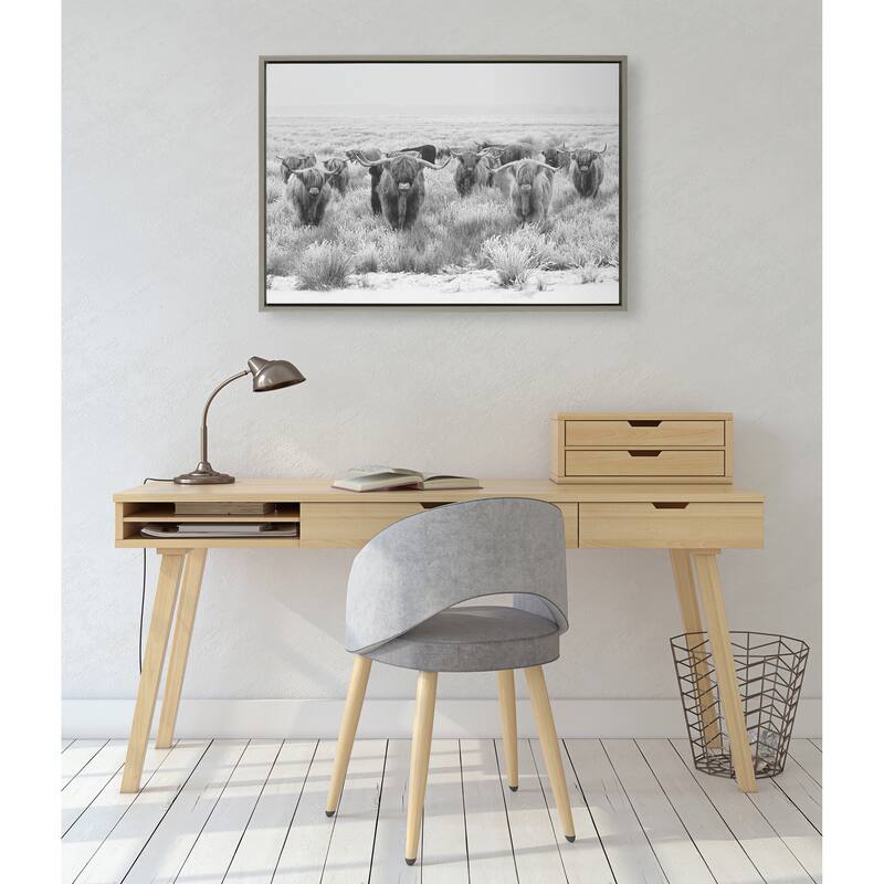 Kate and Laurel Sylvie Cow Herd Canvas by The Creative Bunch Studio