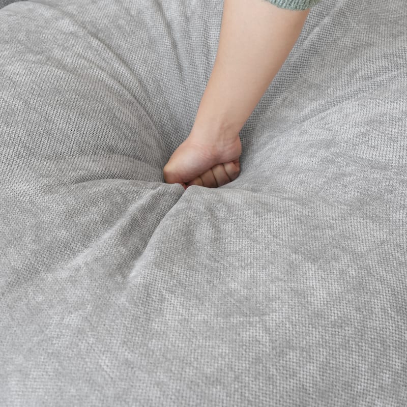 Minimalist Linen Sectional Sofa Cloud Couch, L-Shape Deep Seat Couch with Cushions