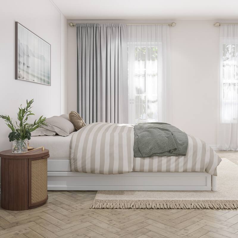 Barcelona Panel Platform Bed with Twin XL Trundle