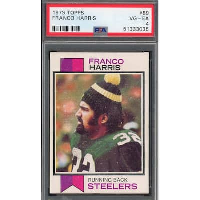 Franco Harris 1973 Topps Football Rookie Card RC #89 Graded PSA 4 - 8'6" x 11'6"