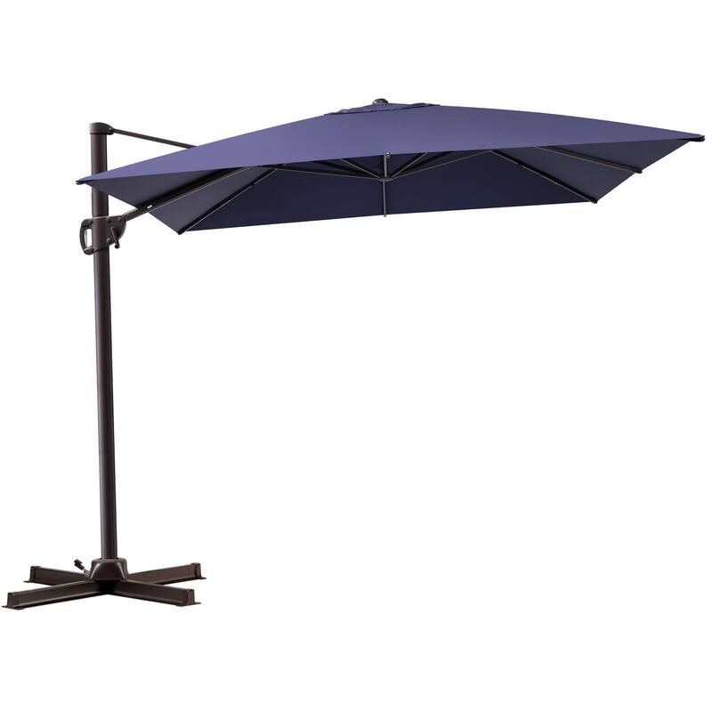 Outdoor Patio Umbrella 9 FT x 11 FT Cantilever-Offset Umbrella with No Base - Navy Blue