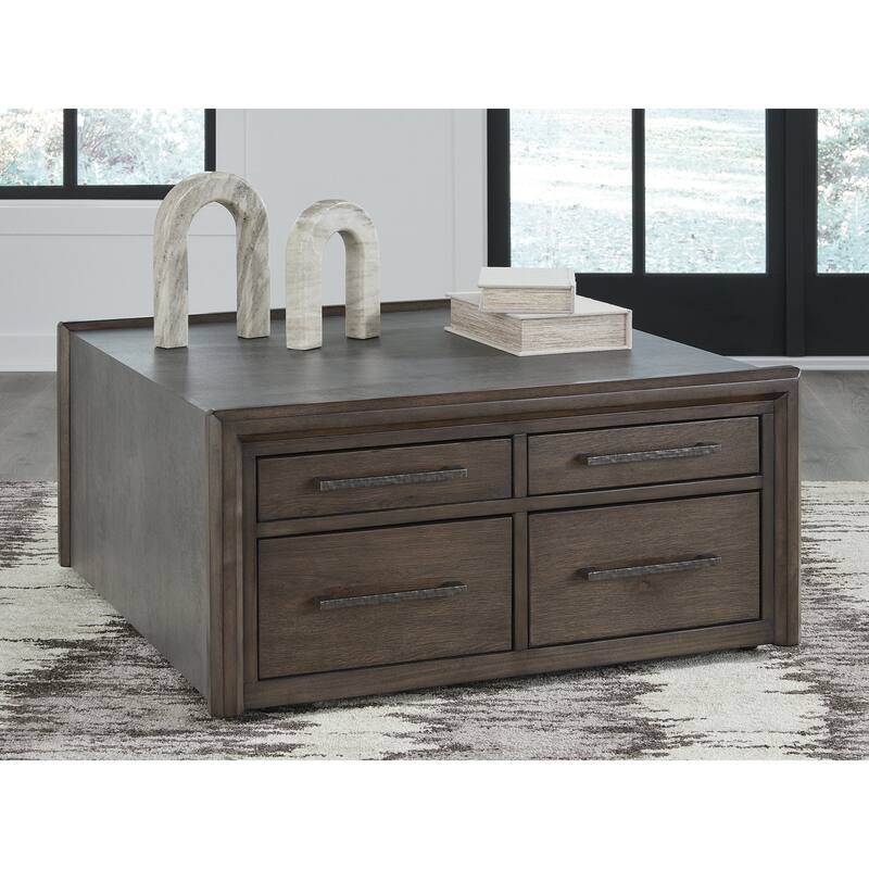 Signature Design by Ashley Kallenny Brown/Gray Coffee Table - 40"W x 40"D x 19"H