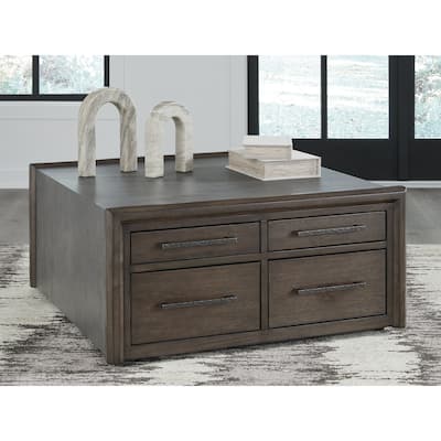 Signature Design by Ashley Kallenny Brown/Gray Coffee Table - 40"W x 40"D x 19"H