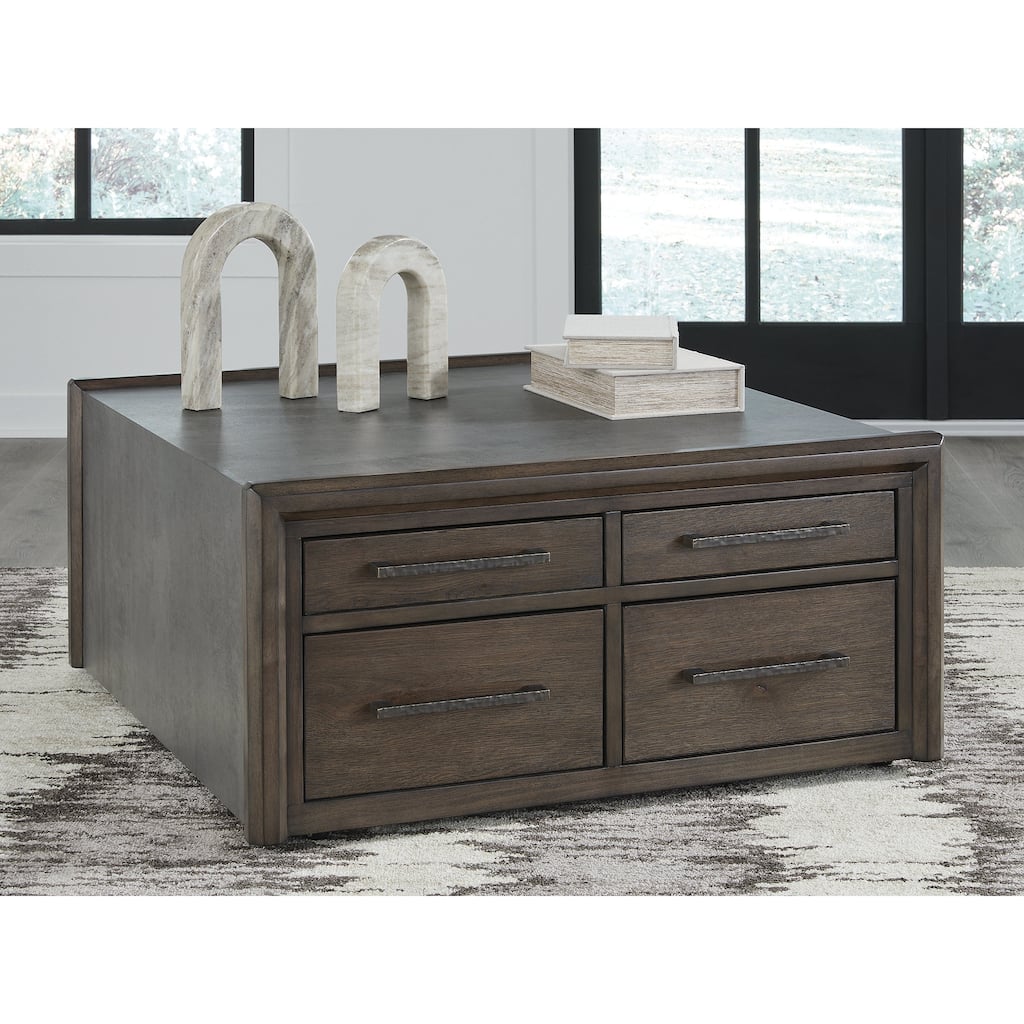 Signature Design by Ashley Kallenny Brown/Gray Coffee Table - 40"W x 40"D x 19"H