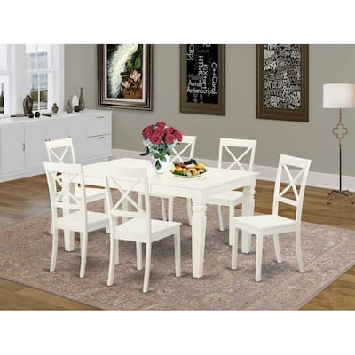 Victorian Dining Set 7 Piece - Vintage Table & 6 Chairs - Classic Wood Finish - Elegant Dining Room Furniture