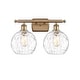 preview thumbnail 23 of 28, Innovations Lighting Athens Water Glass 2 Light 18" Bath Vanity Light Brushed Brass