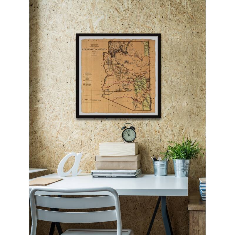 'Orange Arizona Territory' Framed Painting Print