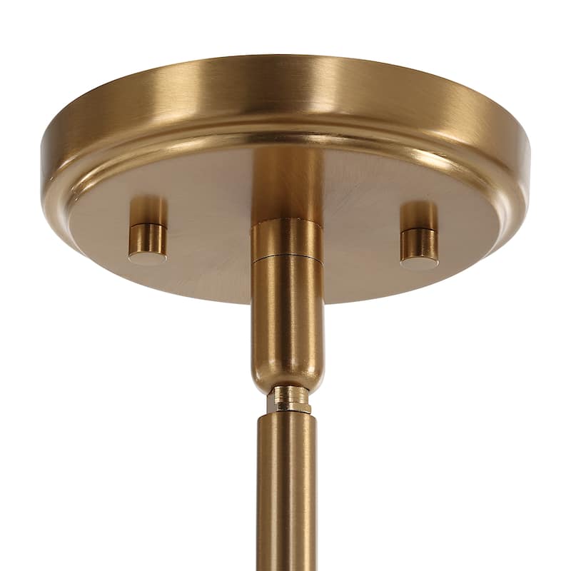 Uttermost Lassen 8 Light Brass Chandelier - 36"W x 20.25"H x 36"D