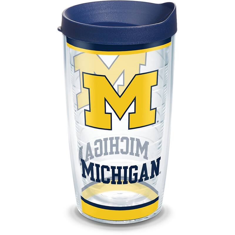 Tervis University of Michigan UM Wolverines Tradition Made in USA Double Walled Insulated Travel Tumbler, Classic - 16oz