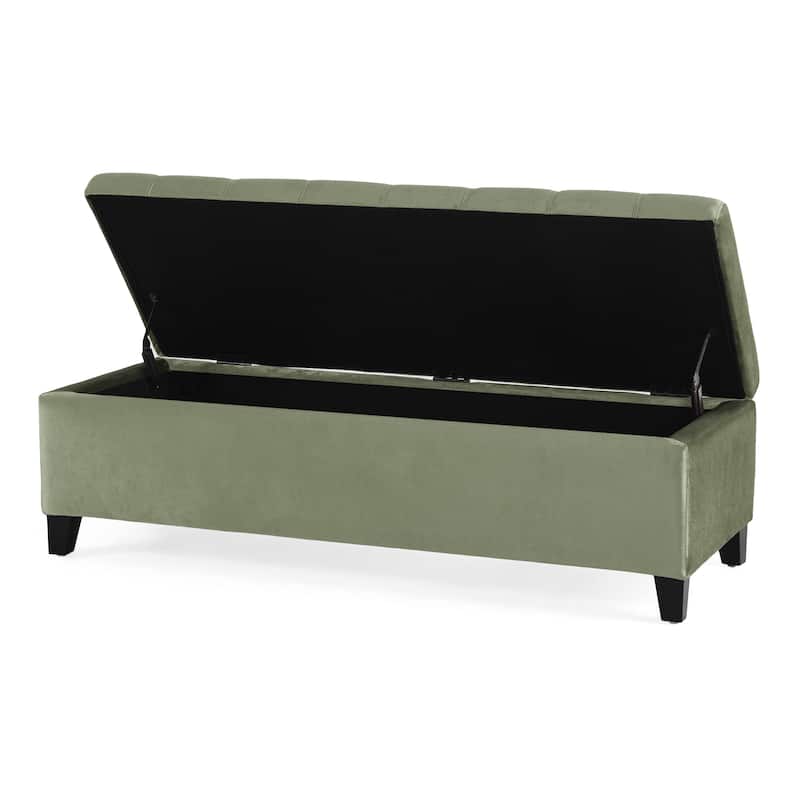 Mission Tufted Fabric Storage Ottoman Bench by Christopher Knight Home