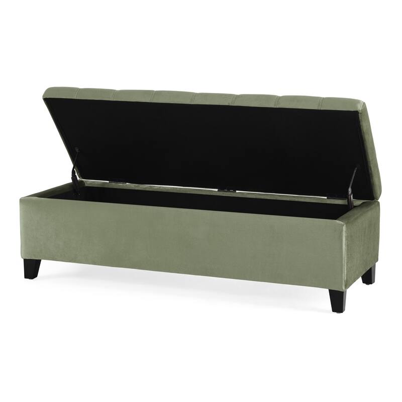 Stylish End of Bed Bench Footrest, Padded Seat Accent Bench