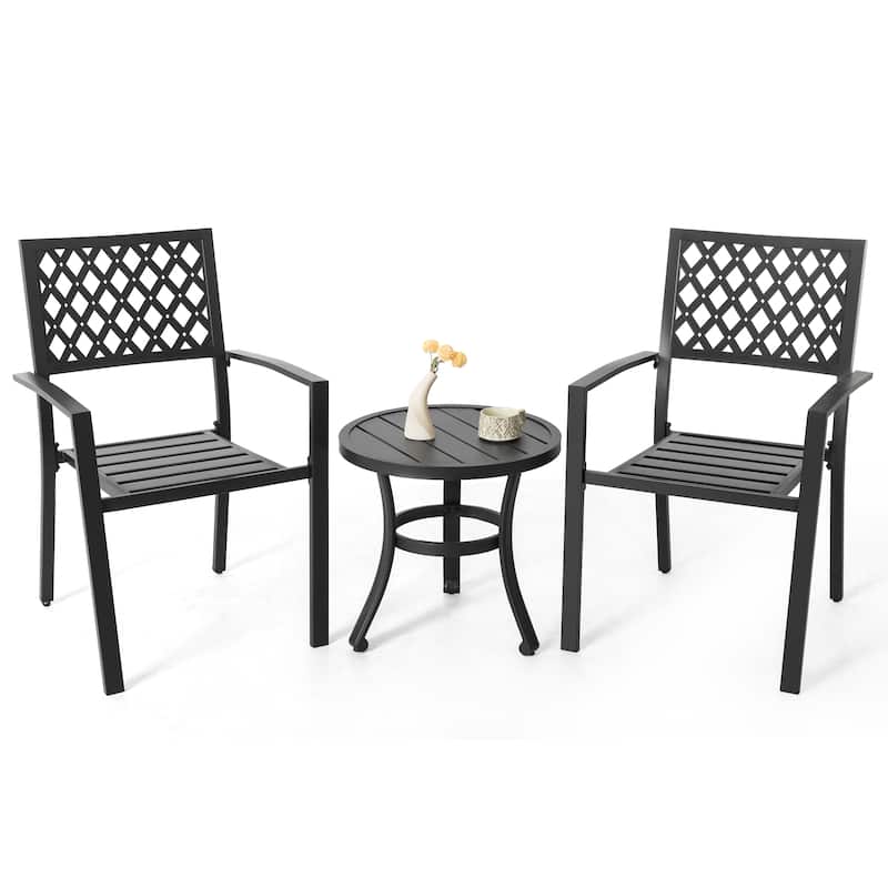 Nuu Garden Outdoor 3-Piece Iron Bistro Set