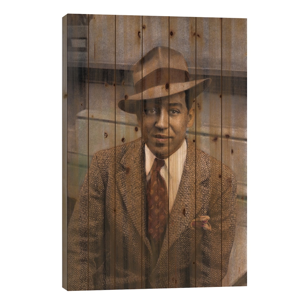 Langston Hughes (1902-1967) Print On Wood by Carl Van Vechten - Multi-Color