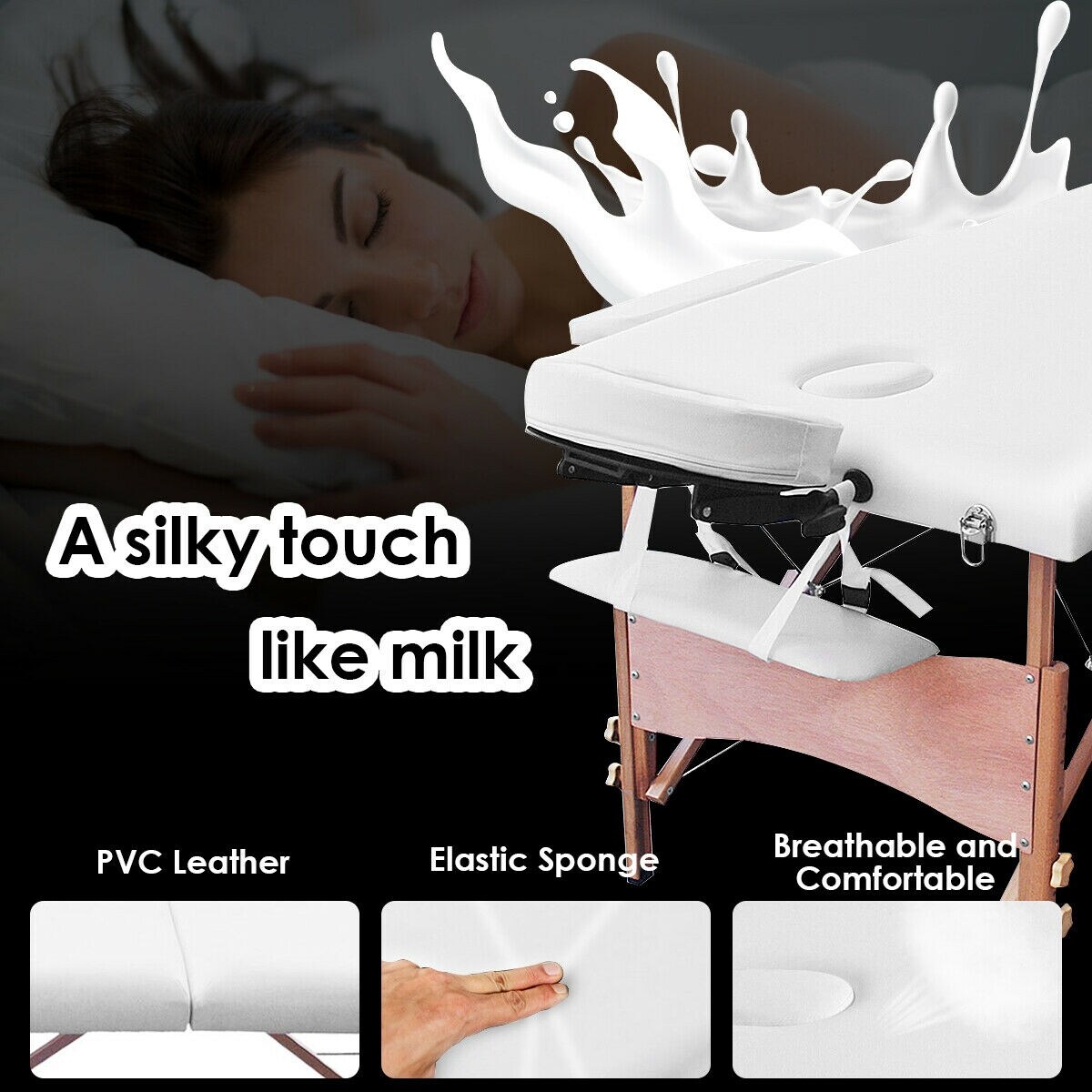 Shop Costway 84 L Portable Massage Table Facial Spa Bed Tattoo W Free Carry On Sale Overstock 18218311