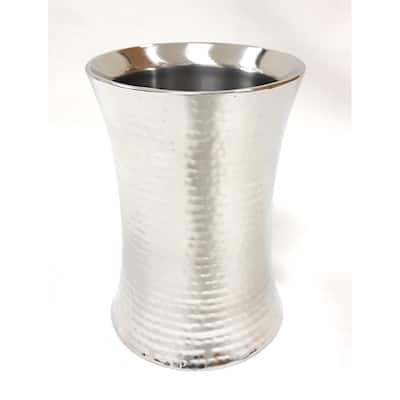 Stainless Steel Hammered Vase 9.25"H -ST - Silver