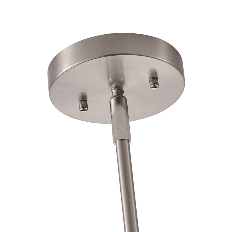 Modern 9-Light Brushed Nickel Candle Chandelier with Clear Glass Shades