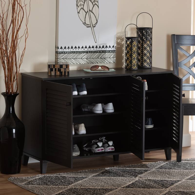 Porch & Den Espresso Wood 3-door Cabinet