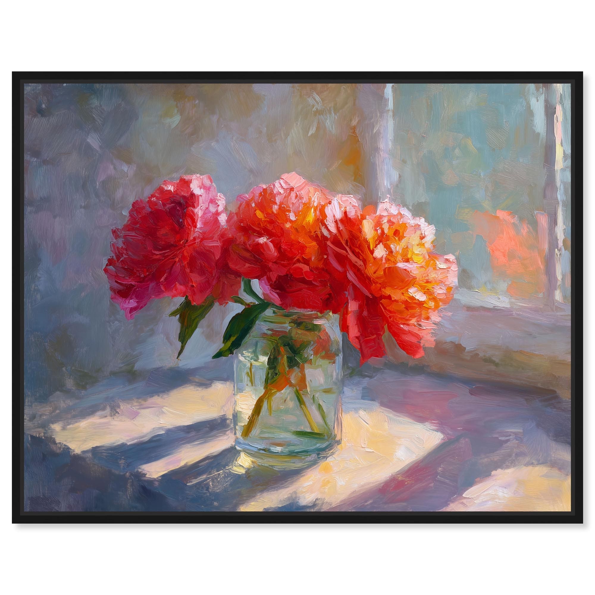 Glass Vase II Kitchen Art Framed Canvas Print by Art Remedy
