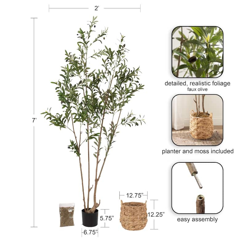 Kate and Laurel Oliveira Faux Olive Tree