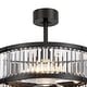 preview thumbnail 94 of 105, Caged Ceiling Fan with Light and Remote, 11.8–28 Inch Low Profile Fandelier, 6-Speed Quiet DC Motor, Black/Satin Nickel