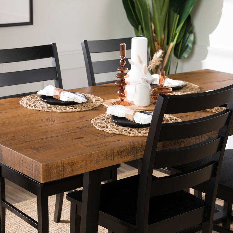 Middlebrook Solid Wood 5-Piece Dining Set with Ladder Back Chairs