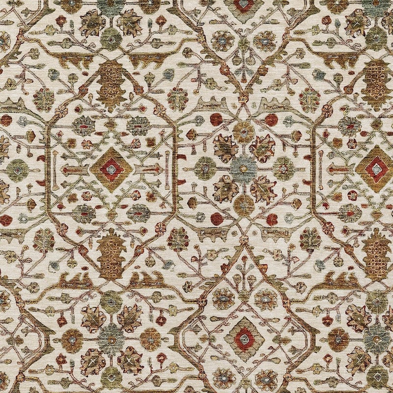 HomeRoots Floral Transitional Rectangle Outdoor Rug