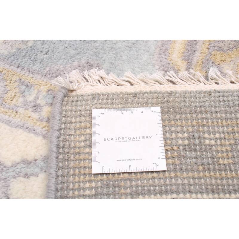 ECARPETGALLERY Hand-knotted Royal Oushak Grey Wool Rug - 8'4 x 9'11