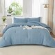preview thumbnail 5 of 33, 3 Pieces Lightweight Summer Seersucker Bedding Comforters Sets