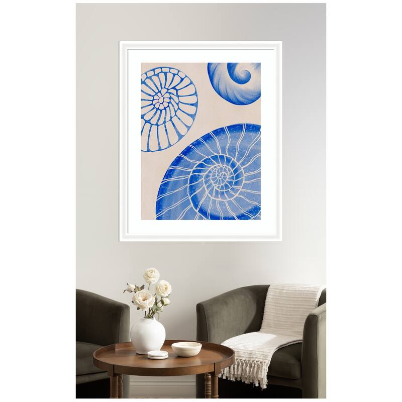 Kate and Laurel Framed Art Ocean charms l by Nikita Jariwala