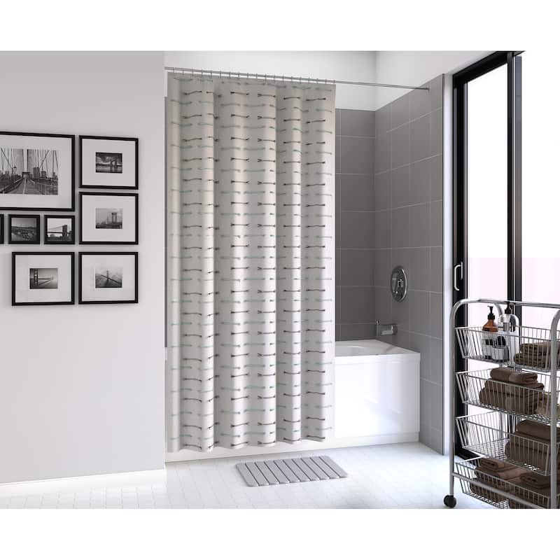Dash Cotton Fabric Shower Curtain - 70" X 72"