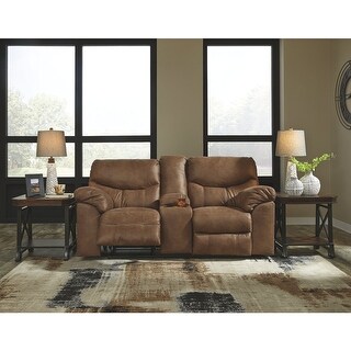 Signature Design by Ashley Boxberg Reclining Loveseat with Console Bank