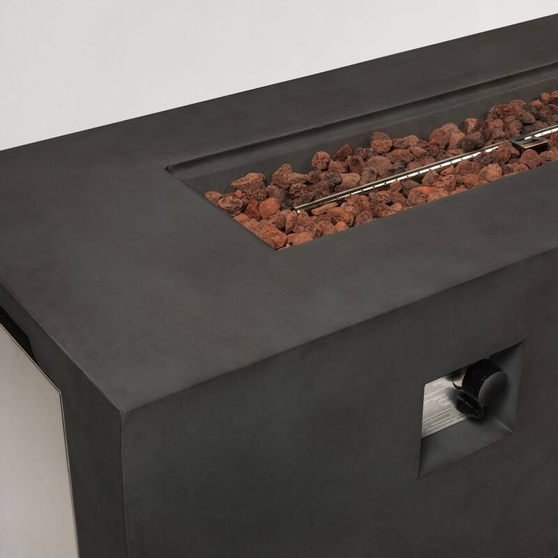 70inch Concrete Large Fire Pit Table