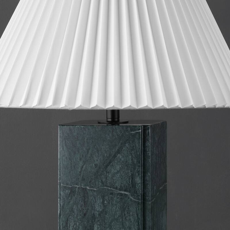 SAFAVIEH Couture Mackenzie Square Marble Table Lamp - 16"W x 16"D x 25"H