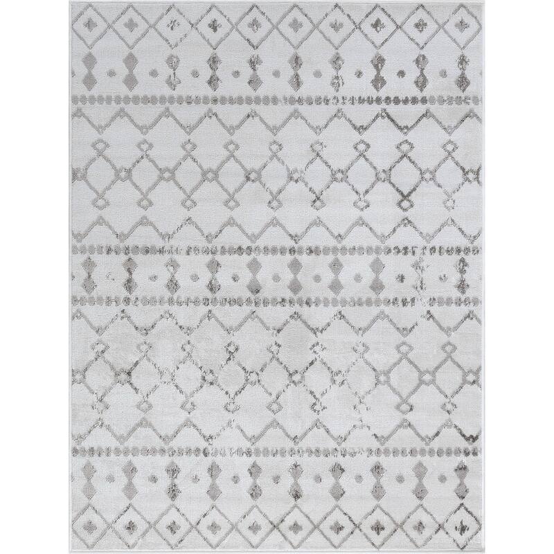 Linx Farmhouse Geometric Indoor Area Rug