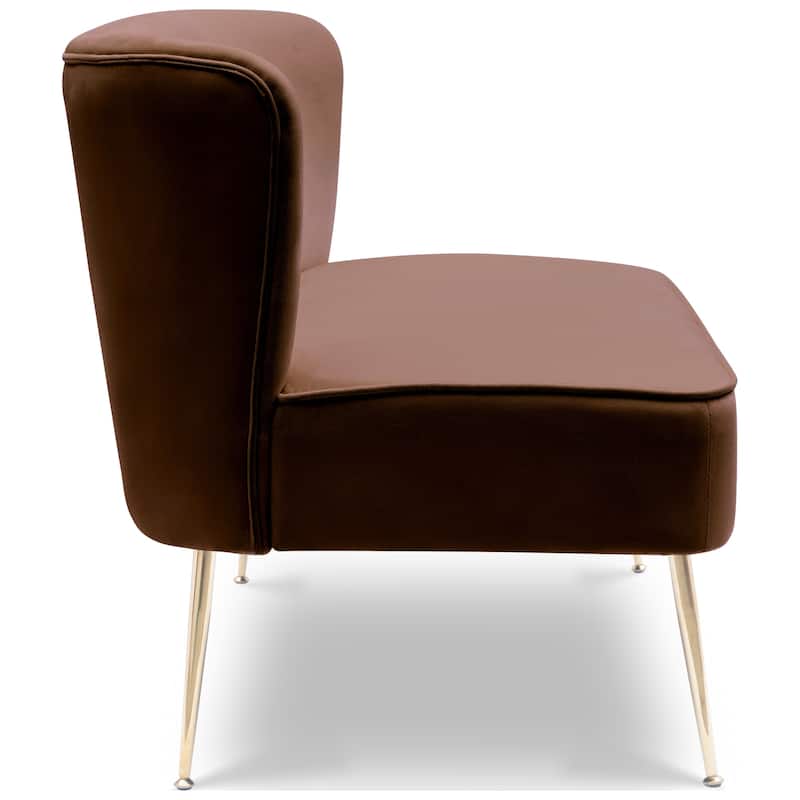 Farrah Upholstered Velvet Polyester Living Room Set With 25 inch Accent Chairs (3-Piece)