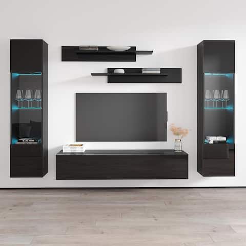 Strick & Bolton Hadi 5-piece Wall-mounted Entertainment Center Set