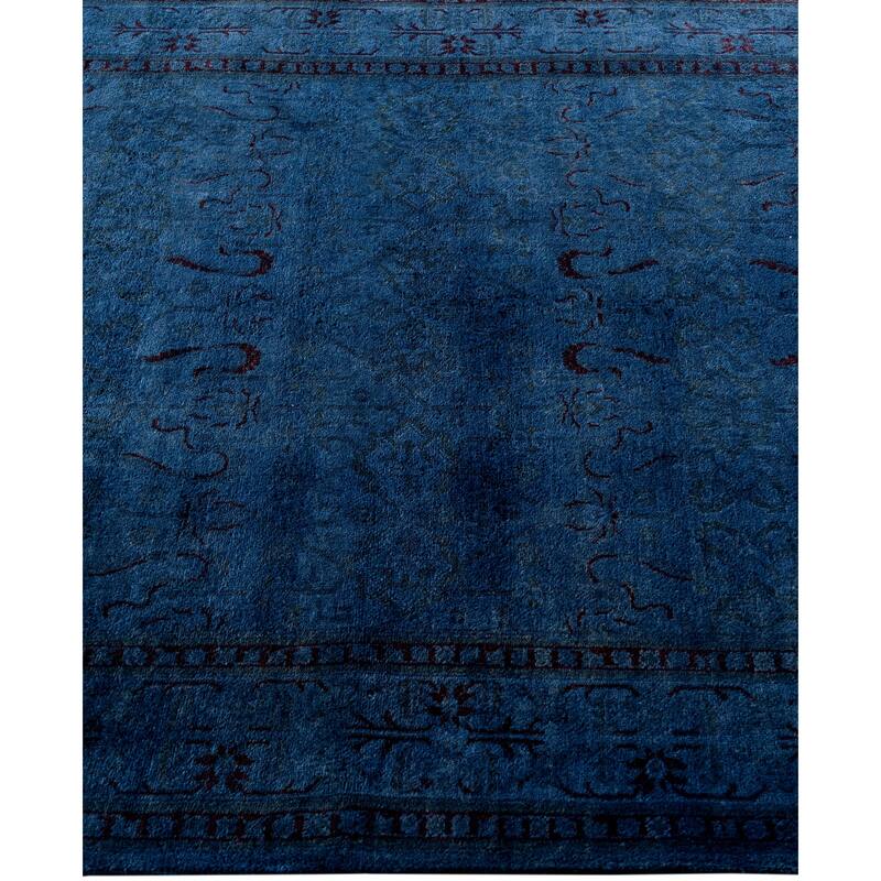 Overdyed One-of-a-Kind Hand-Knotted Area Rug - Blue - 4' 1" x 6' 4"