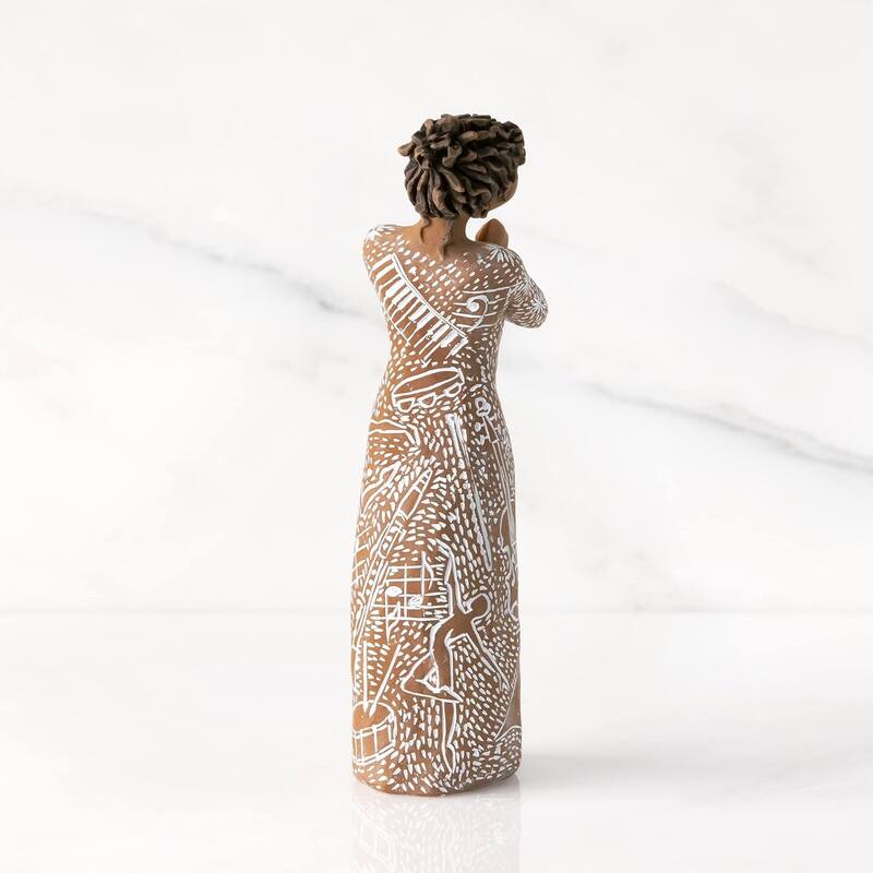 Willow Tree Music Speaks (Darker Skin), 7-Inch Sculpted Hand-Painted Figure