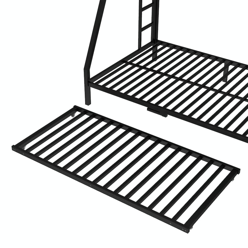 Metal Bunk Bed with Twin Size Trundle
