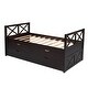 preview thumbnail 36 of 37, Twin Size Wooden Daybed with 2 Drawers and Trundle for Kids Teens