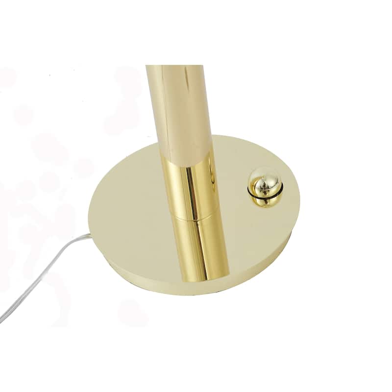 1-Light Gold Floor Lamp With An Acrylic Shade