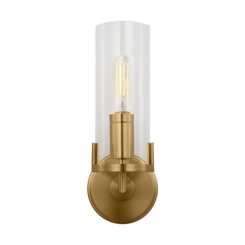 Mezzo Transitional Small Sconce in Burnished Brass - Burnished Brass