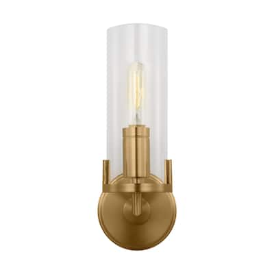 Mezzo Transitional Small Sconce in Burnished Brass - Burnished Brass