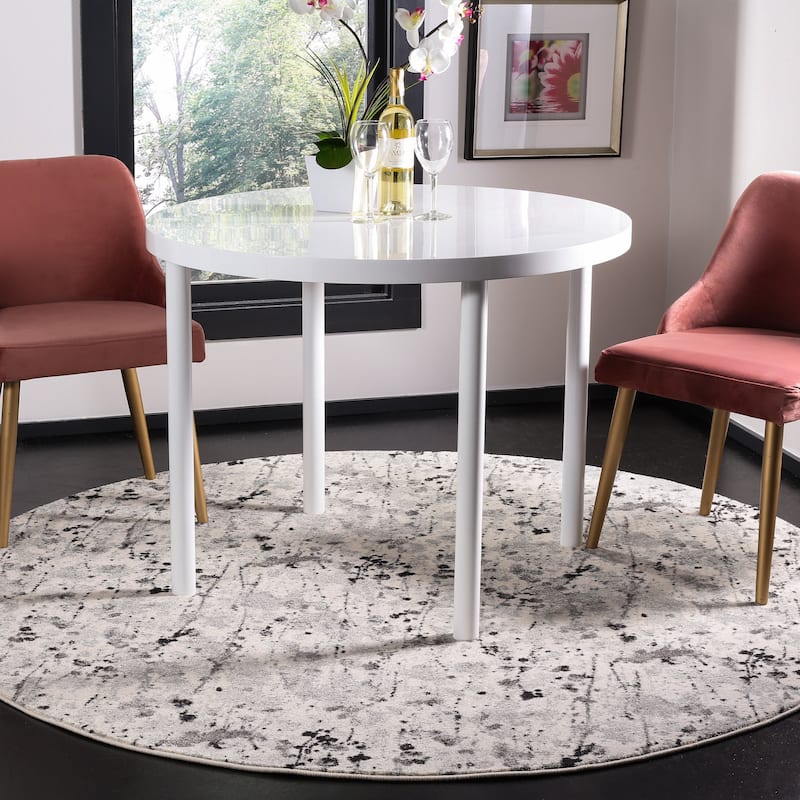 SAFAVIEH Evoke Hallbjorg Vintage Boho Rug - 6'7" Round - Ivory/Grey