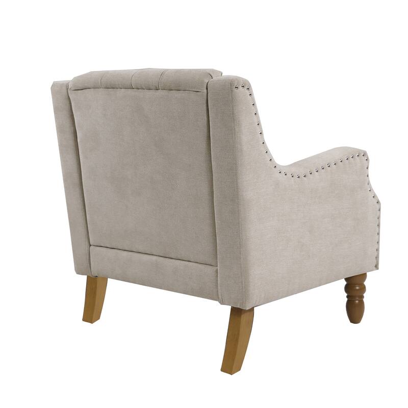 Accent Chair with Button Tufted Upholstered Armchair