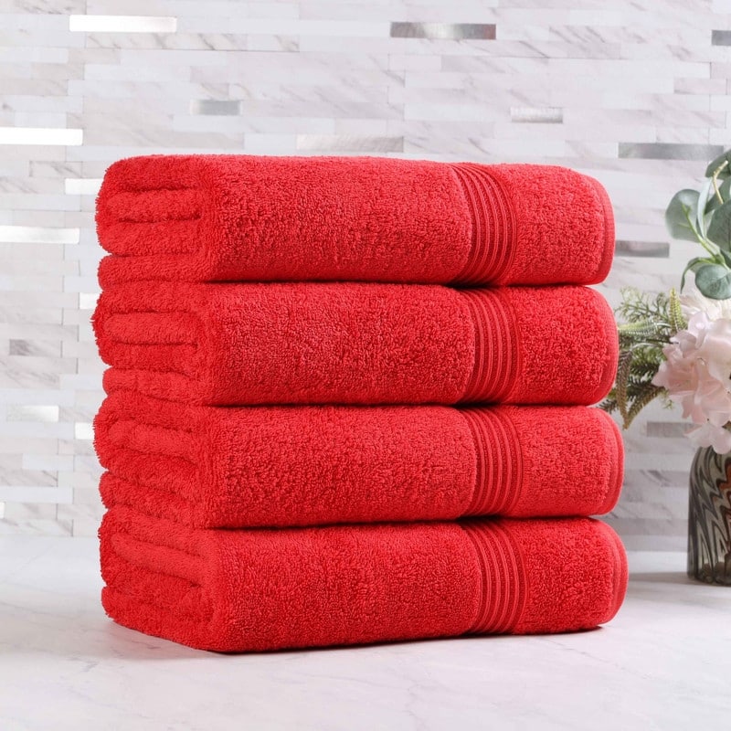 Superior Heritage Egyptian Cotton Absorbent Bath Towel Set of 4